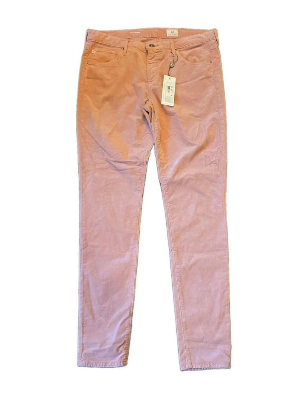 Nwt Adriano Goldschmied Ag The Legging Supper Skinny Sz 31 Pink Velour Jeans